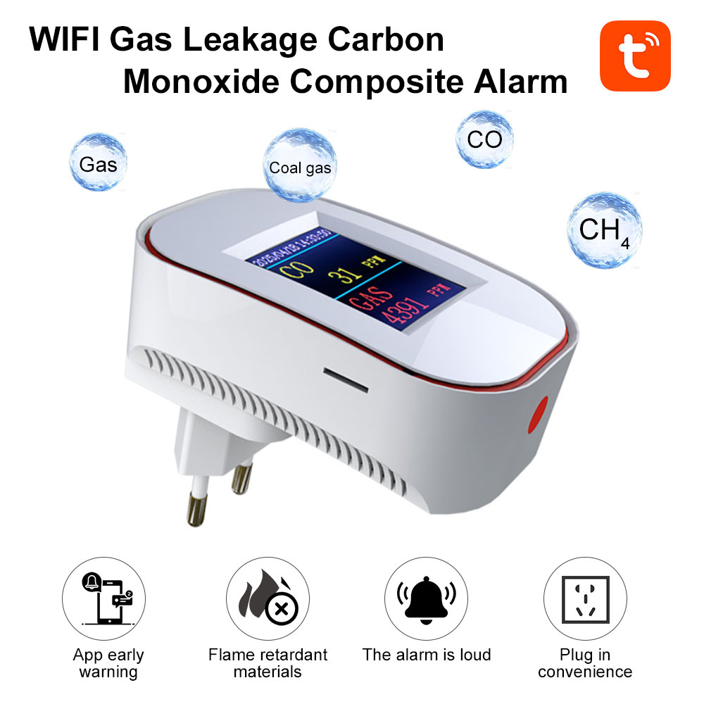 Smart Gas Leak Detector Lpg - Tuya Smart Life-Detector de Gas WiFi