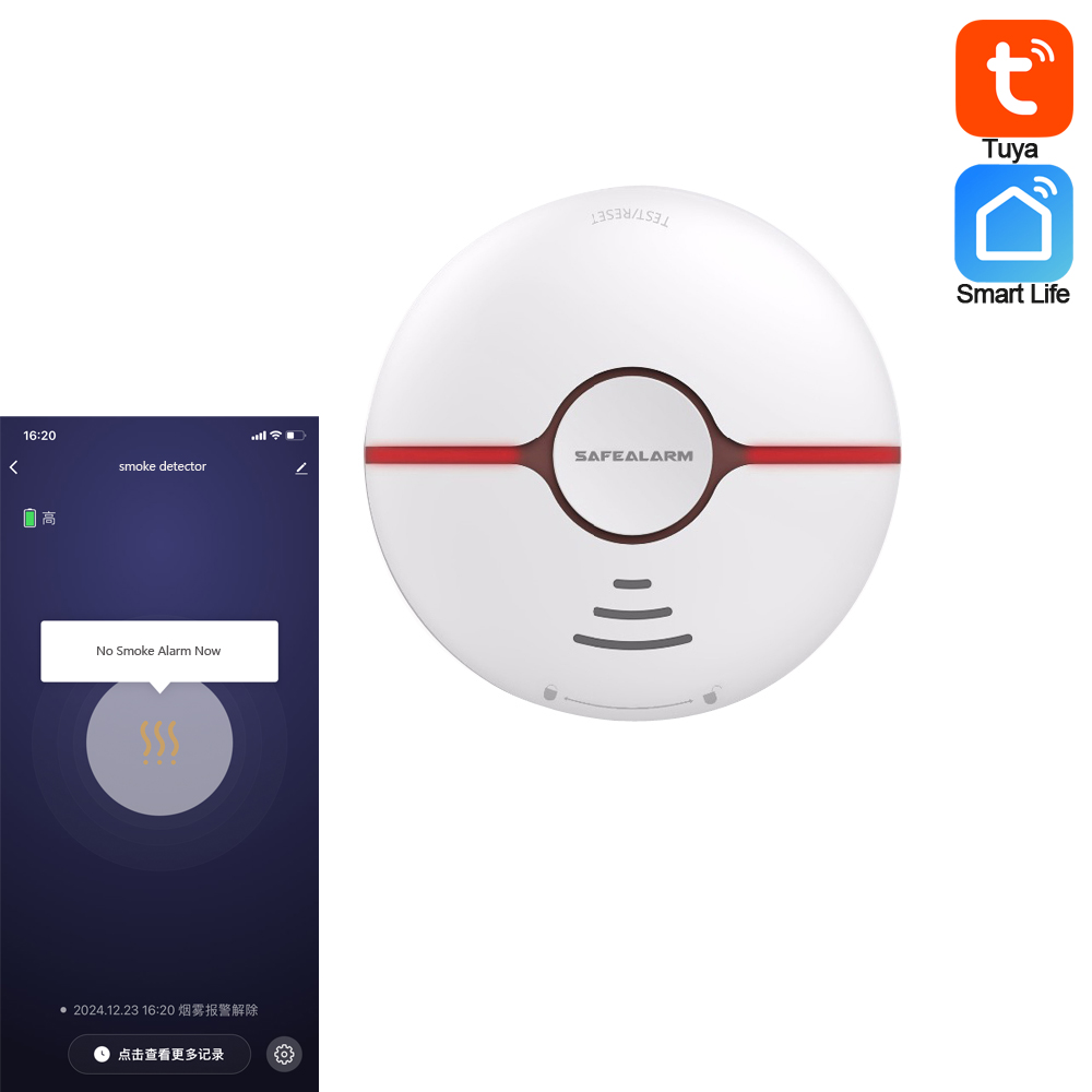 Smoke Alarm Escape Light - Smart Life-Detector de humo Tuya, alarma