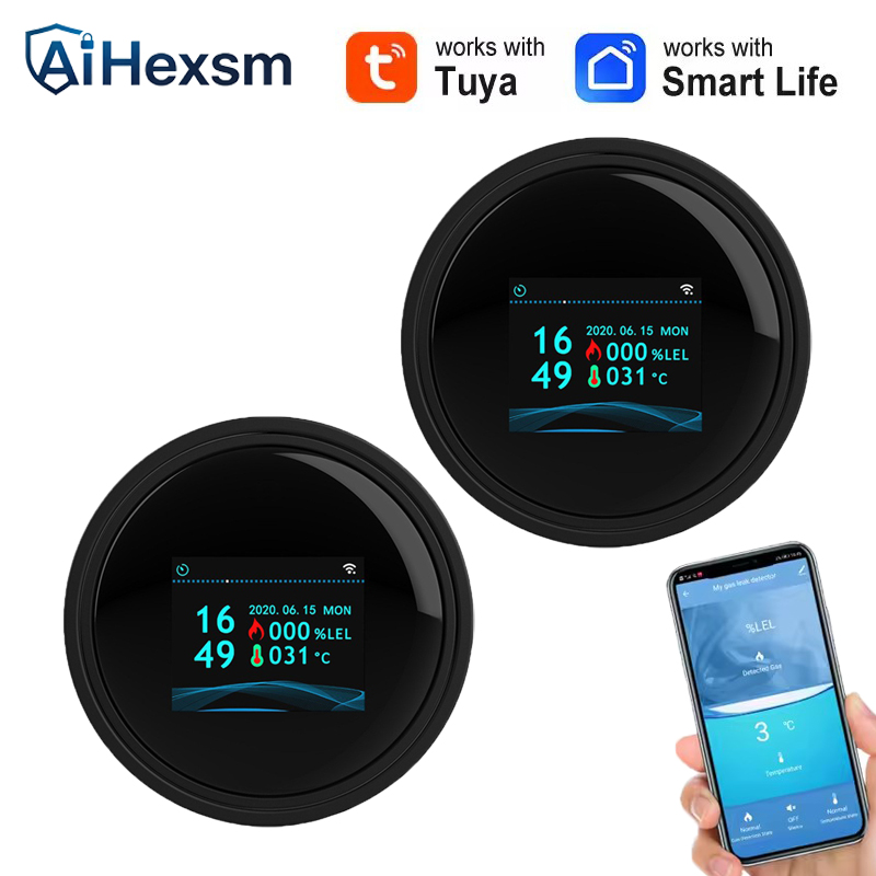 Smart Gas Leak Detector Lpg - Tuya Wifi fugas con función de