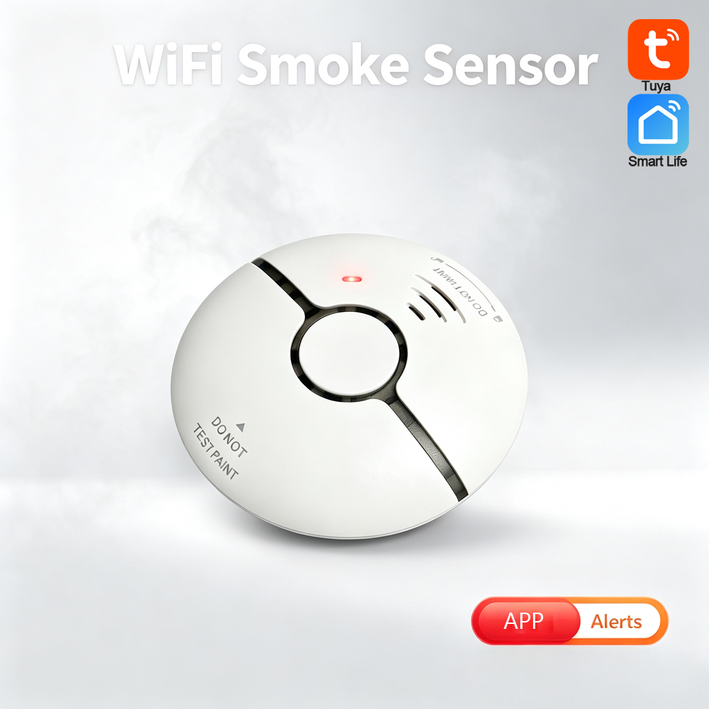 Smart Smoke Detector Wifi - Alarma de Incendio para el Hogar,