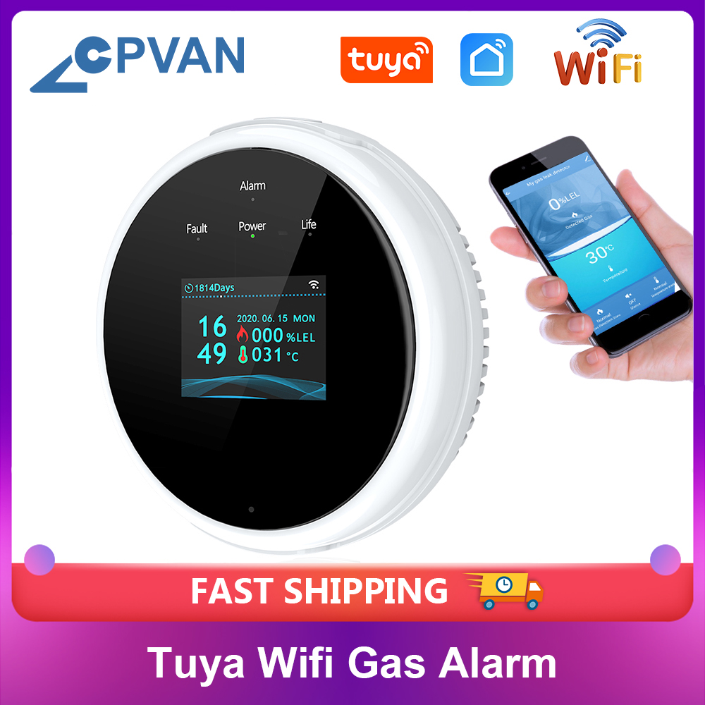 Smart Gas Leak Detector Lpg - CPVAN Tuya Wifi Sensor de alarma