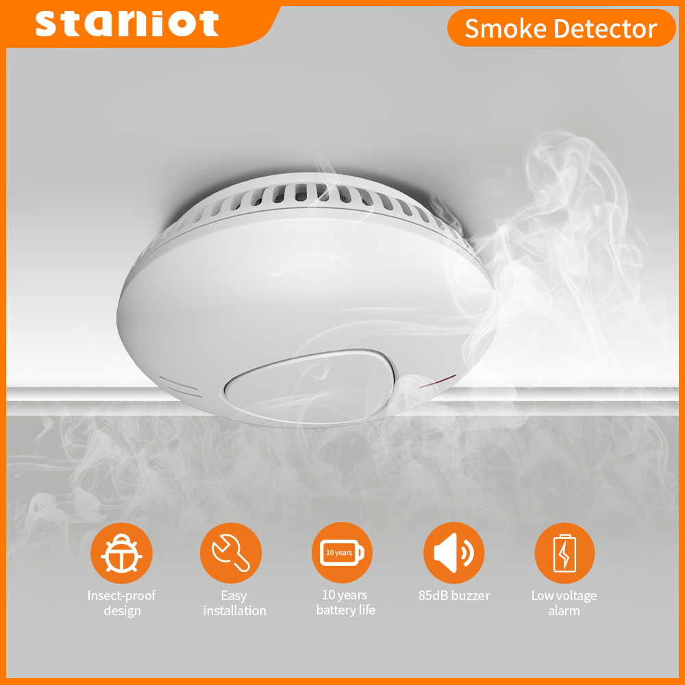 Smoke Alarm 10 Year Battery - Detector de humo con batería de