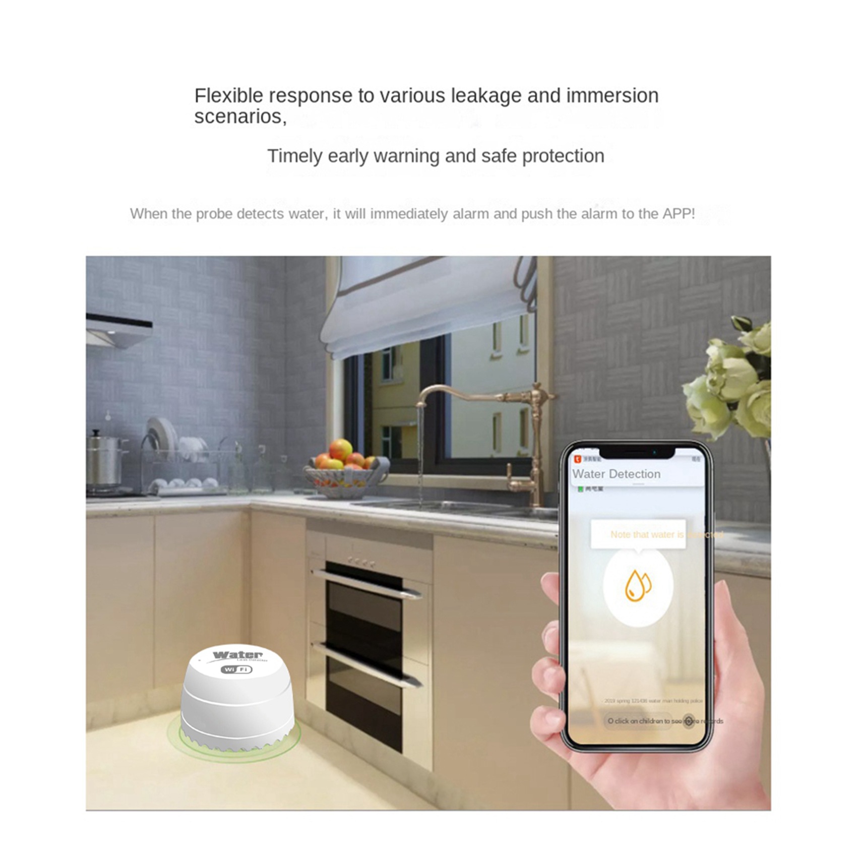 Water Leak Detector Wifi Alarm - Detector de Fugas de Agua Inteligente