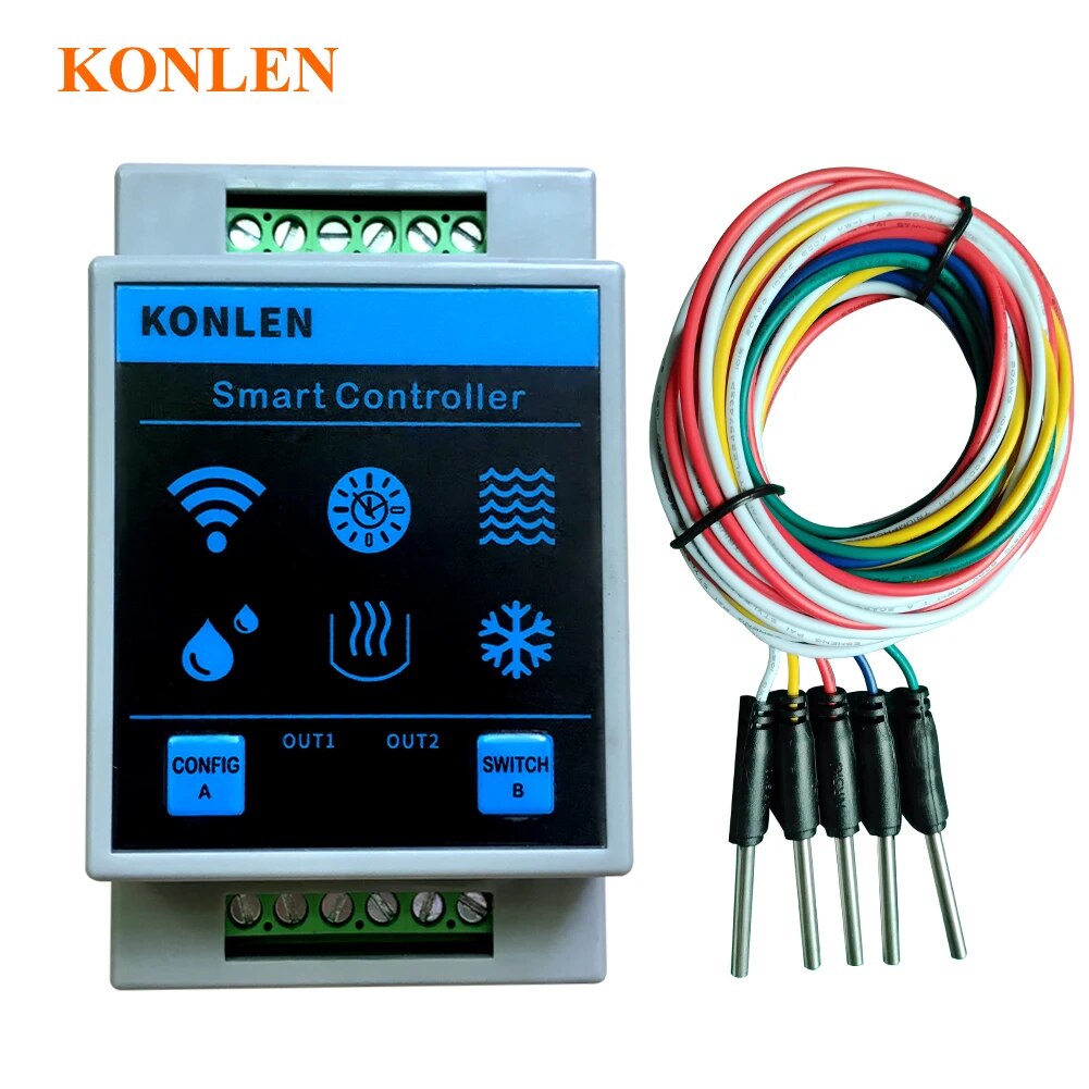 Water Leak Detector Wifi Alarm - KONLEN-Sensor de nivel de Agua Tuya,