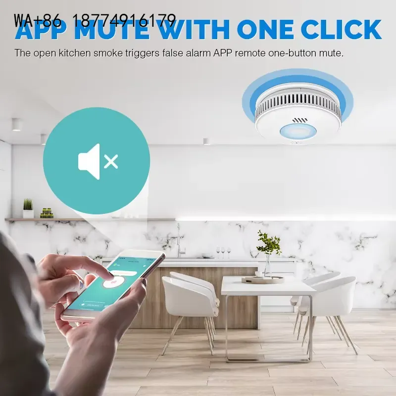 Smart Smoke Detector Wifi - wmwmnu, fabricante original, detector de humo
