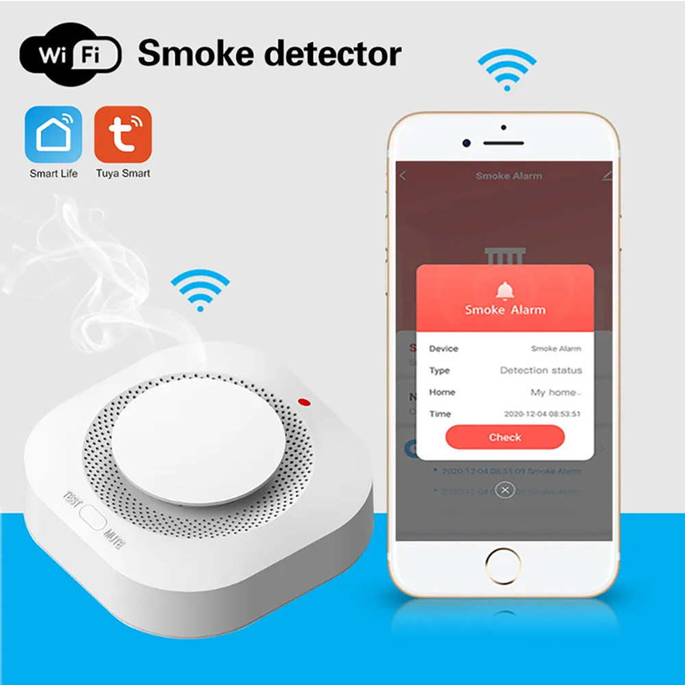 Zigbee Smoke Sensor Tuya - Detector de humo inteligente Tuya ZigBee