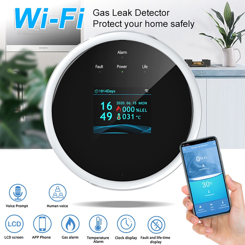 Smart Gas Leak Detector Lpg - Tuya-Sensor de fugas de GAS y