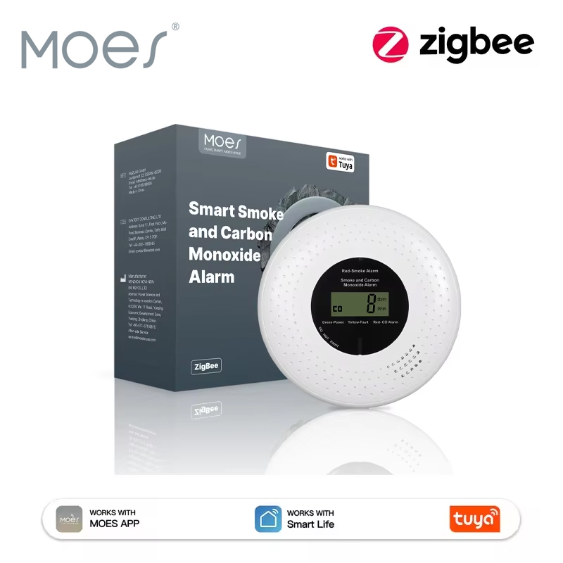 Zigbee Smoke Sensor Tuya - Detector de Humo y Monóxido de