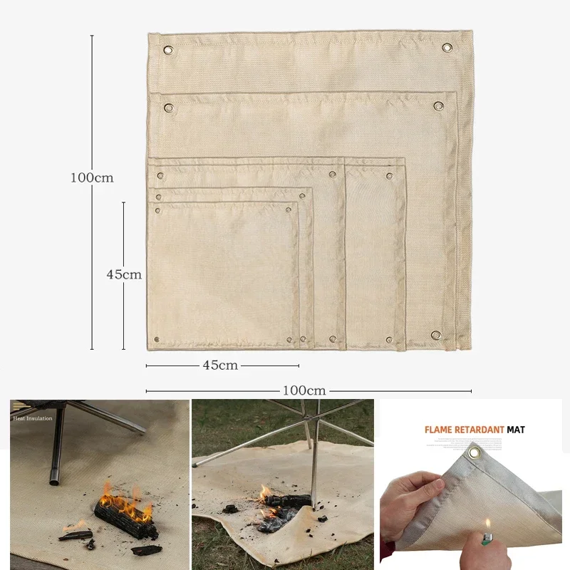 Fire Blanket Fiberglass - 30*30CM nueva tela ignífuga para acampar