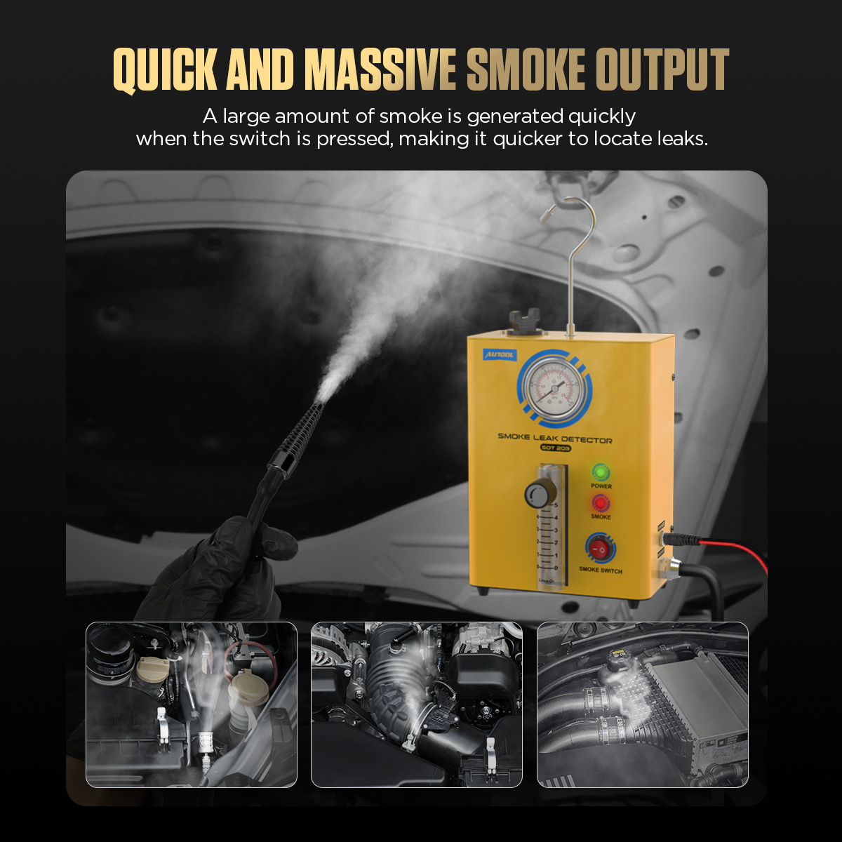 AUTOOL SDT203 Detector de fuga - Smoke Alarm Escape Light reseña y precio