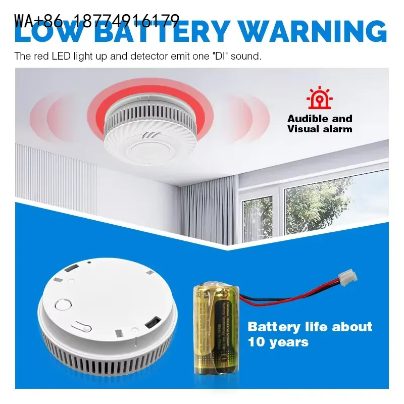 wmwmnu Sensor de Humo y Fugas  - Smoke Alarm 10 Year Battery reseña y precio