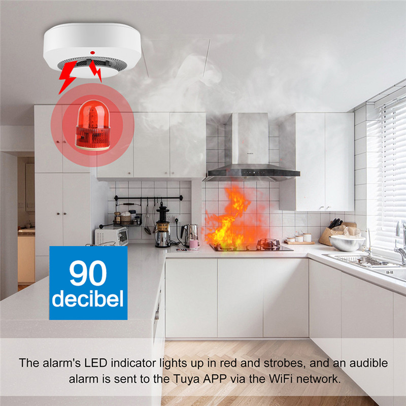 Tuya-Detector de humo WiFi, Se - Smart Smoke Detector Wifi reseña y precio