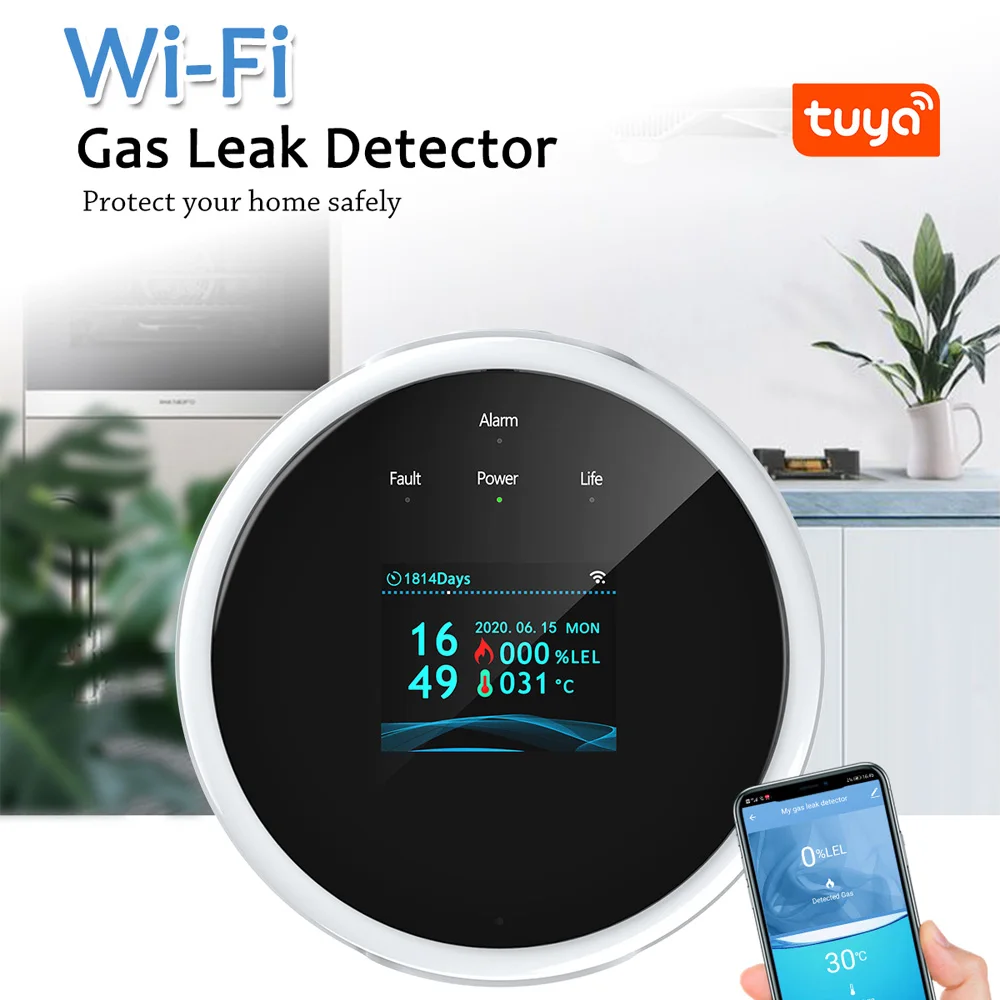Detector de Gas Inteligente Wi - Smart Gas Leak Detector Lpg reseña y precio