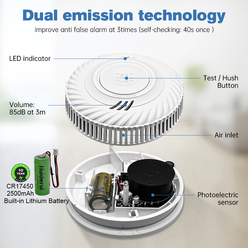 Detector de humo Tuya con func - Smoke Alarm 10 Year Battery reseña y precio