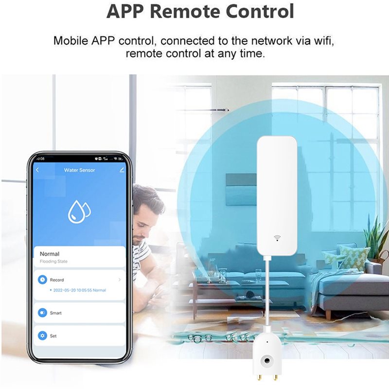 Sensor Inteligente de Fugas de - Water Leak Detector Wifi Alarm reseña y precio