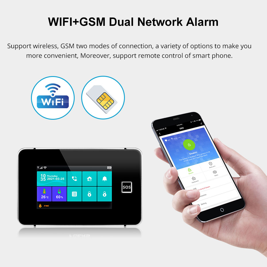 KERUI-sistema de alarma G60B W - Smart Smoke Detector Wifi reseña y precio