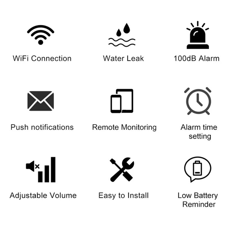 [¡NUEVO A09R!】 Aplicación remo - Water Leak Detector Wifi Alarm reseña y precio