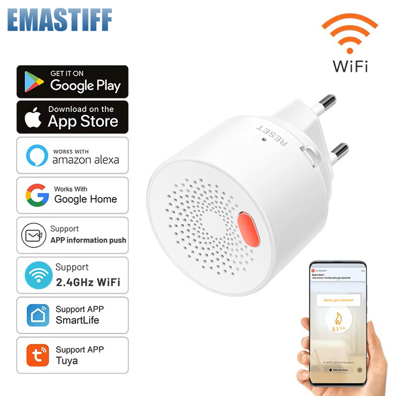 Sensor de Gas Natural Wifi 2.4 - Smart Gas Leak Detector Lpg reseña y precio