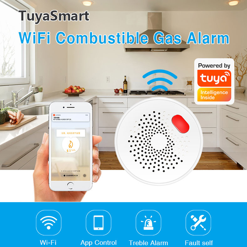 Sensor de Gas Natural Wifi 2.4 - Smart Gas Leak Detector Lpg reseña y precio