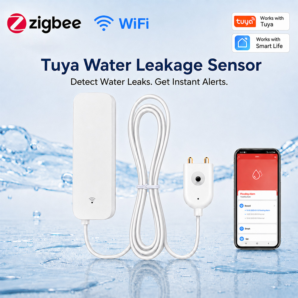Sensor de Fugas de Agua ZigBee - Water Leak Detector Wifi Alarm reseña y precio