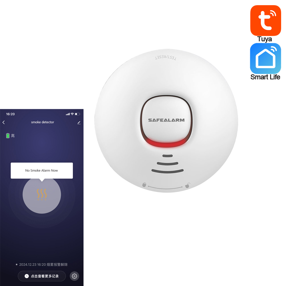 Detector de humo con alarma de - Smart Smoke Detector Wifi reseña y precio
