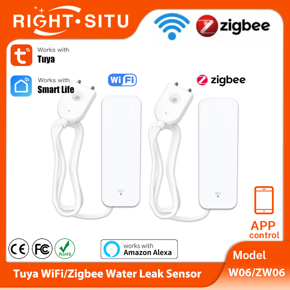Tuya WiFi Zigbee Sensor de agu - Water Leak Detector Wifi Alarm reseña y precio