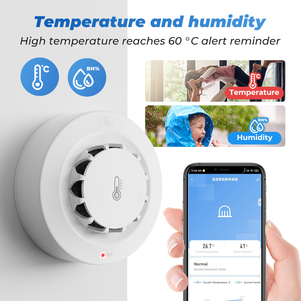 Detector de Humo WiFi, Sensor  - Smart Smoke Detector Wifi reseña y precio