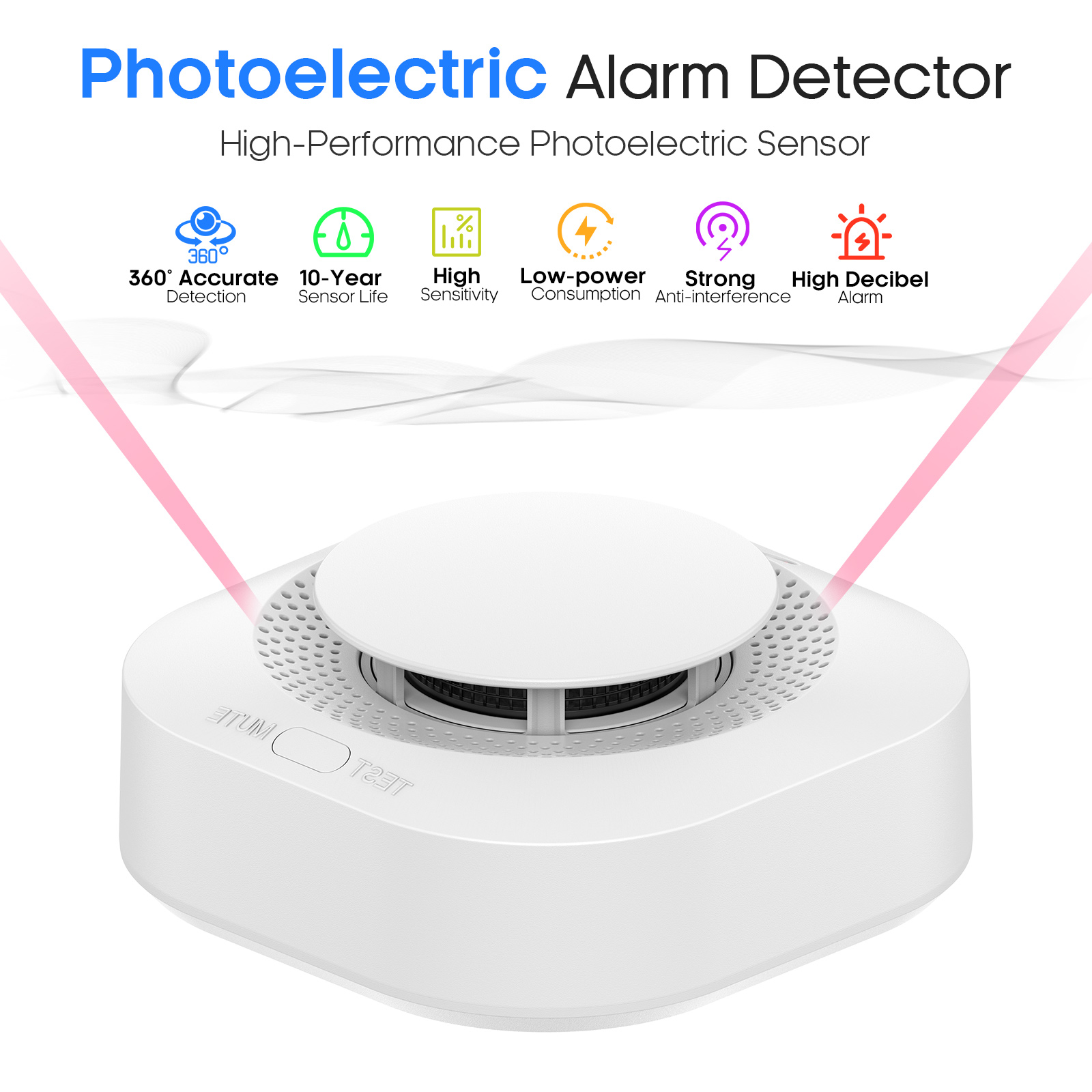 Detector de humo de 1/4/8 unid - Smoke Alarm 10 Year Battery reseña y precio