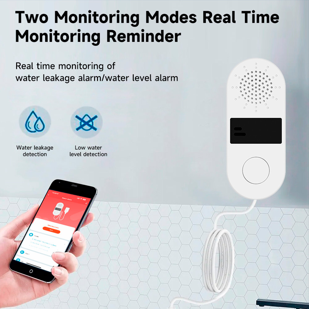 Detector de fugas de agua con  - Water Leak Detector Wifi Alarm reseña y precio