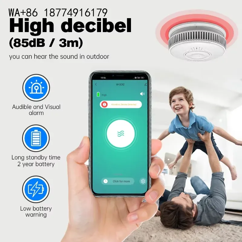 wmwmnu Suministro de fábrica,  - Smart Smoke Detector Wifi reseña y precio