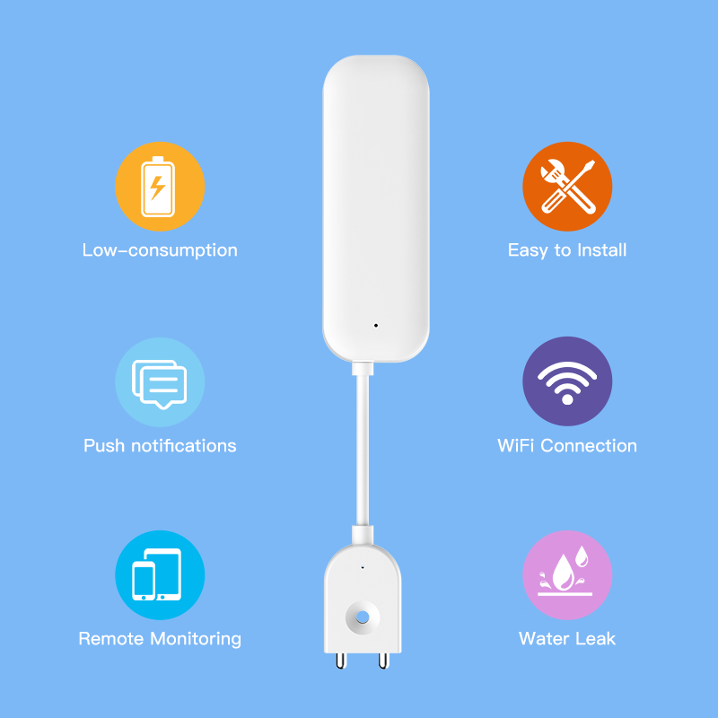 Tuya WiFi ZigBee Sensor de agu - Water Leak Detector Wifi Alarm reseña y precio