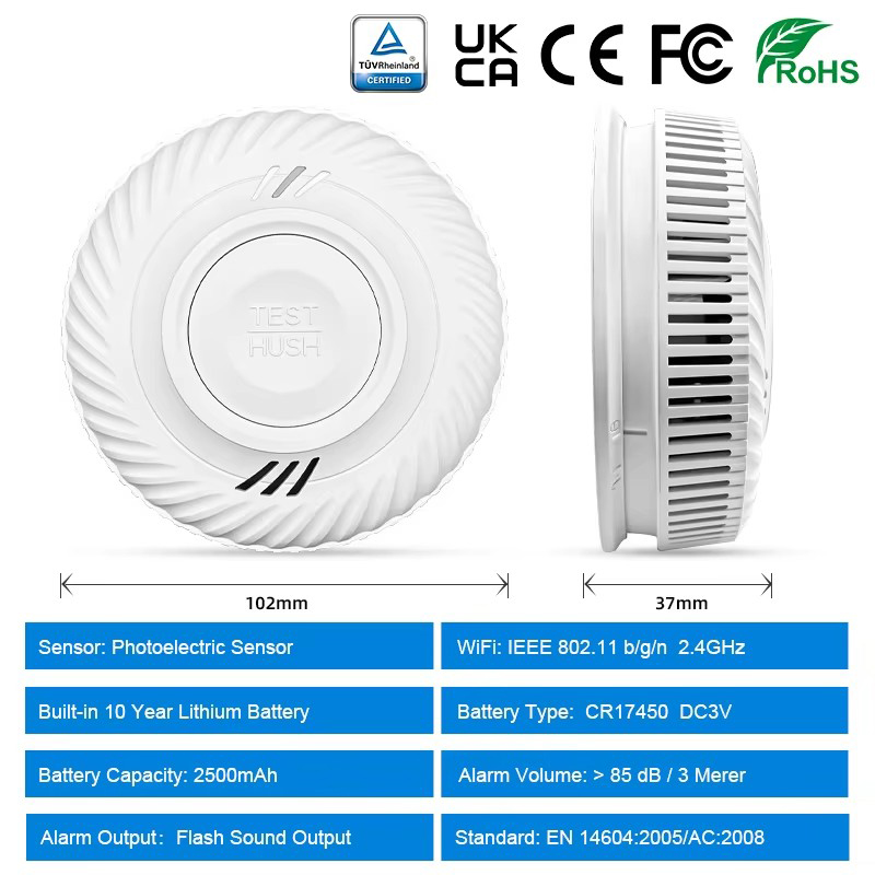 Detector de humo inteligente W - Smoke Alarm 10 Year Battery reseña y precio