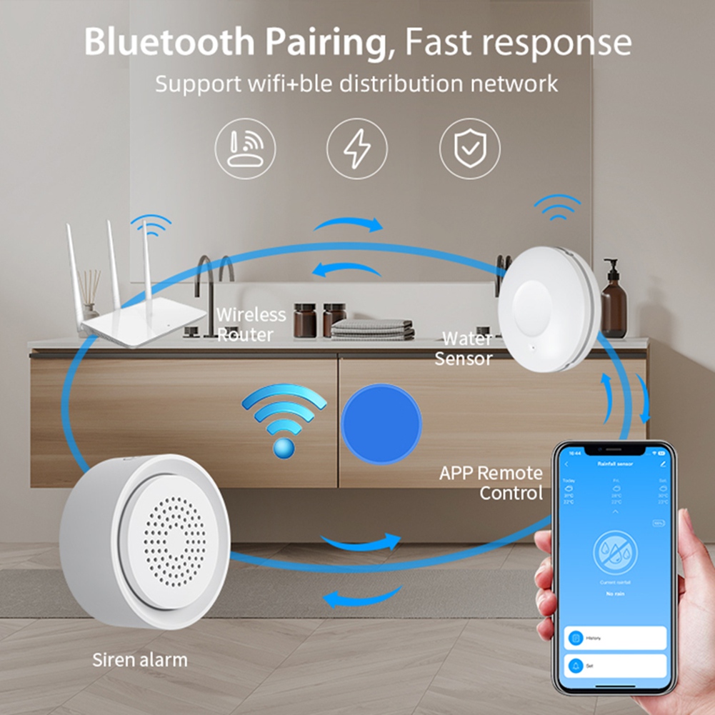 Detector de Inundaciones BTLIF - Water Leak Detector Wifi Alarm reseña y precio