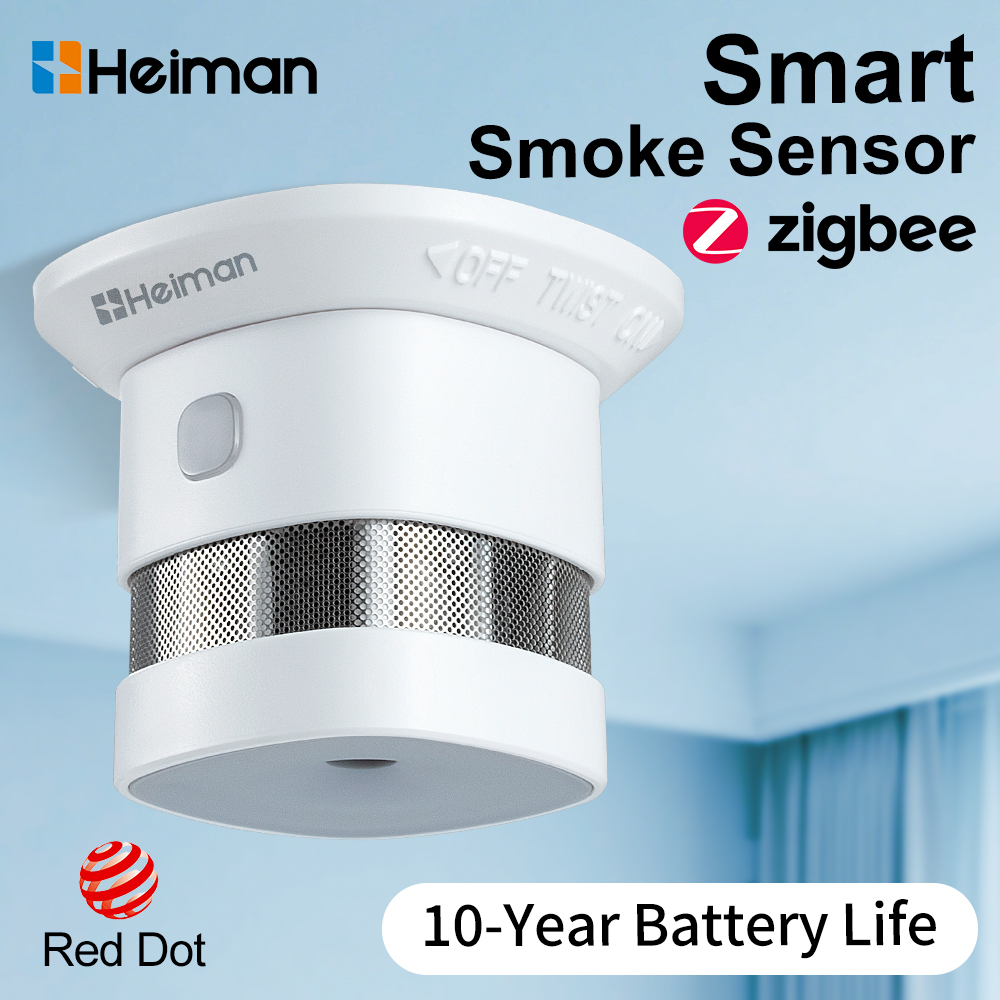 Detector de humo HEIMAN Zigbee - Zigbee Smoke Sensor Tuya reseña y precio