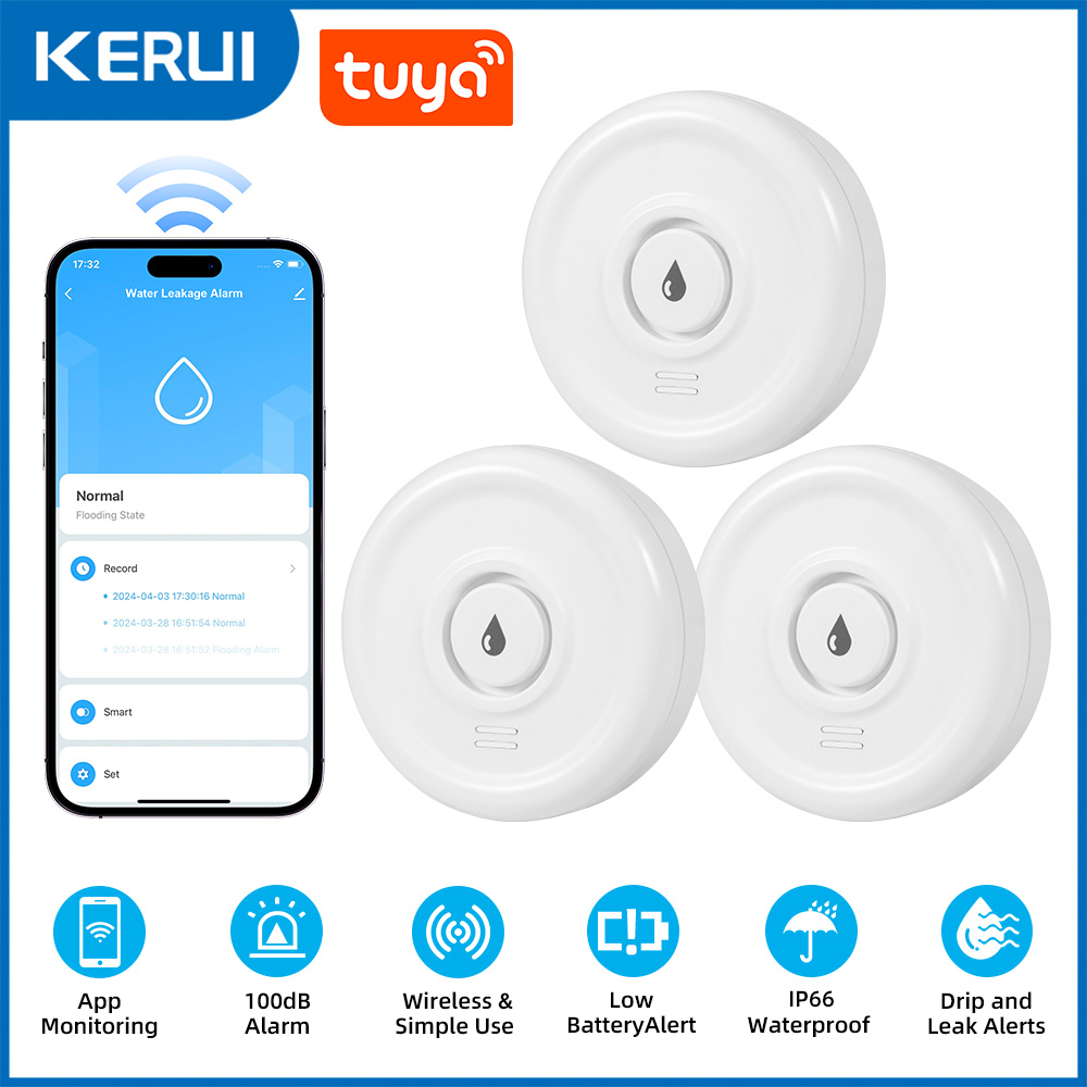 Alarma de Fuga de Agua WiFi Tu - Water Leak Detector Wifi Alarm reseña y precio