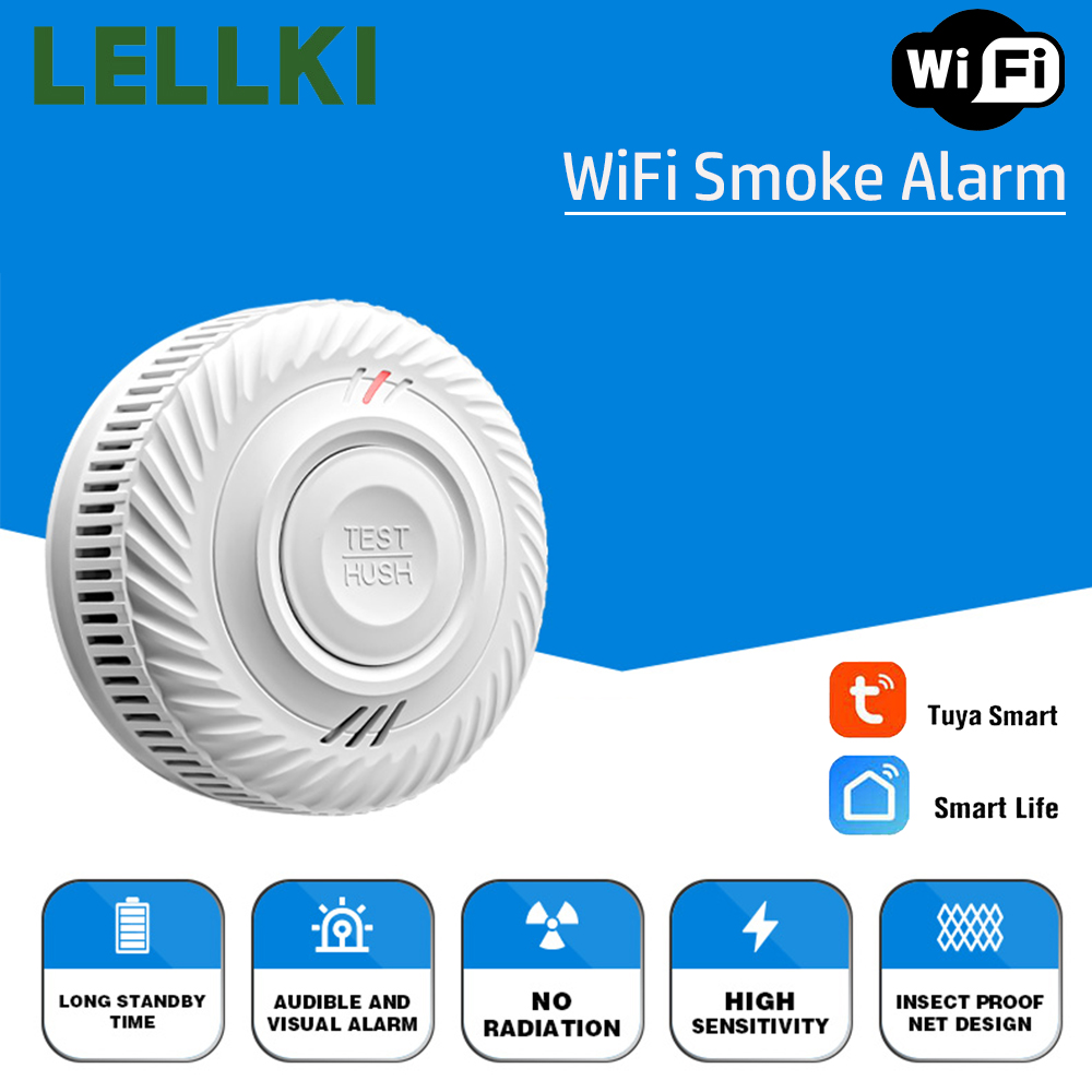 Detector de Humo WiFi LELLKI,  - Smart Smoke Detector Wifi reseña y precio