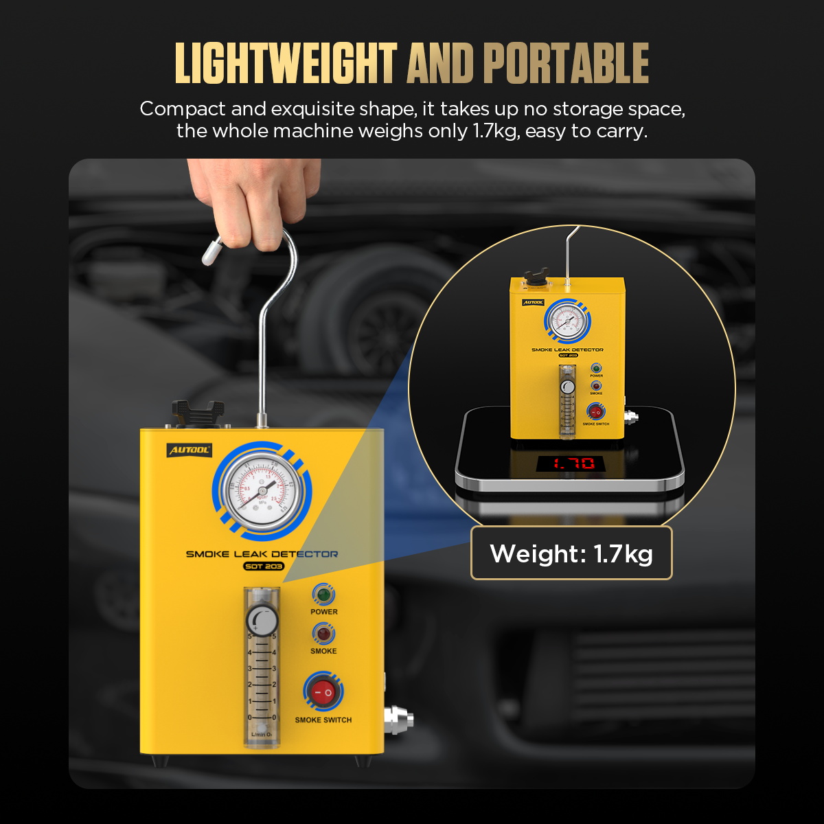 AUTOOL SDT203: máquina de humo - Smoke Alarm Escape Light reseña y precio
