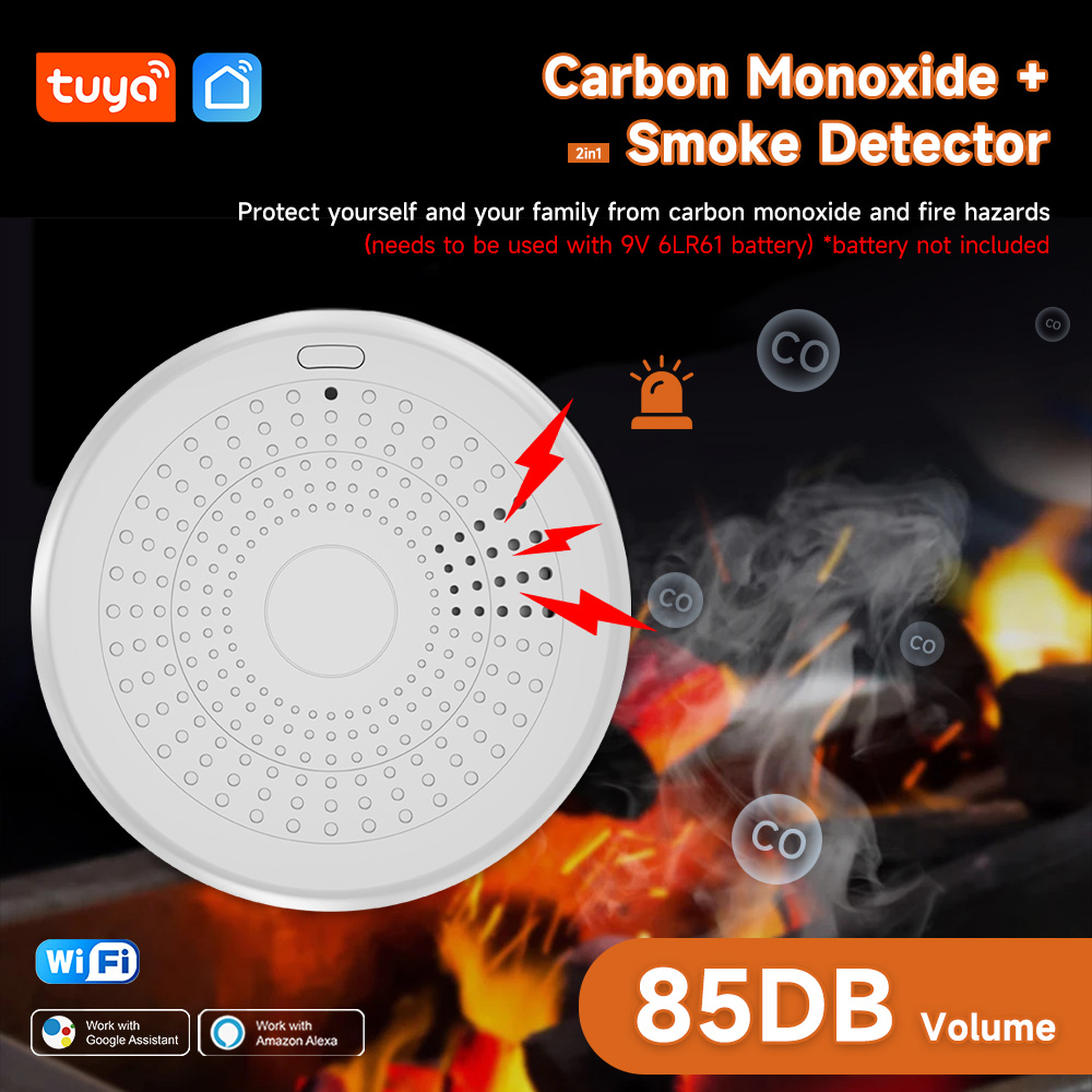 Tuya 2 en 1 WiFi/ZigBee alarma - Zigbee Smoke Sensor Tuya reseña y precio