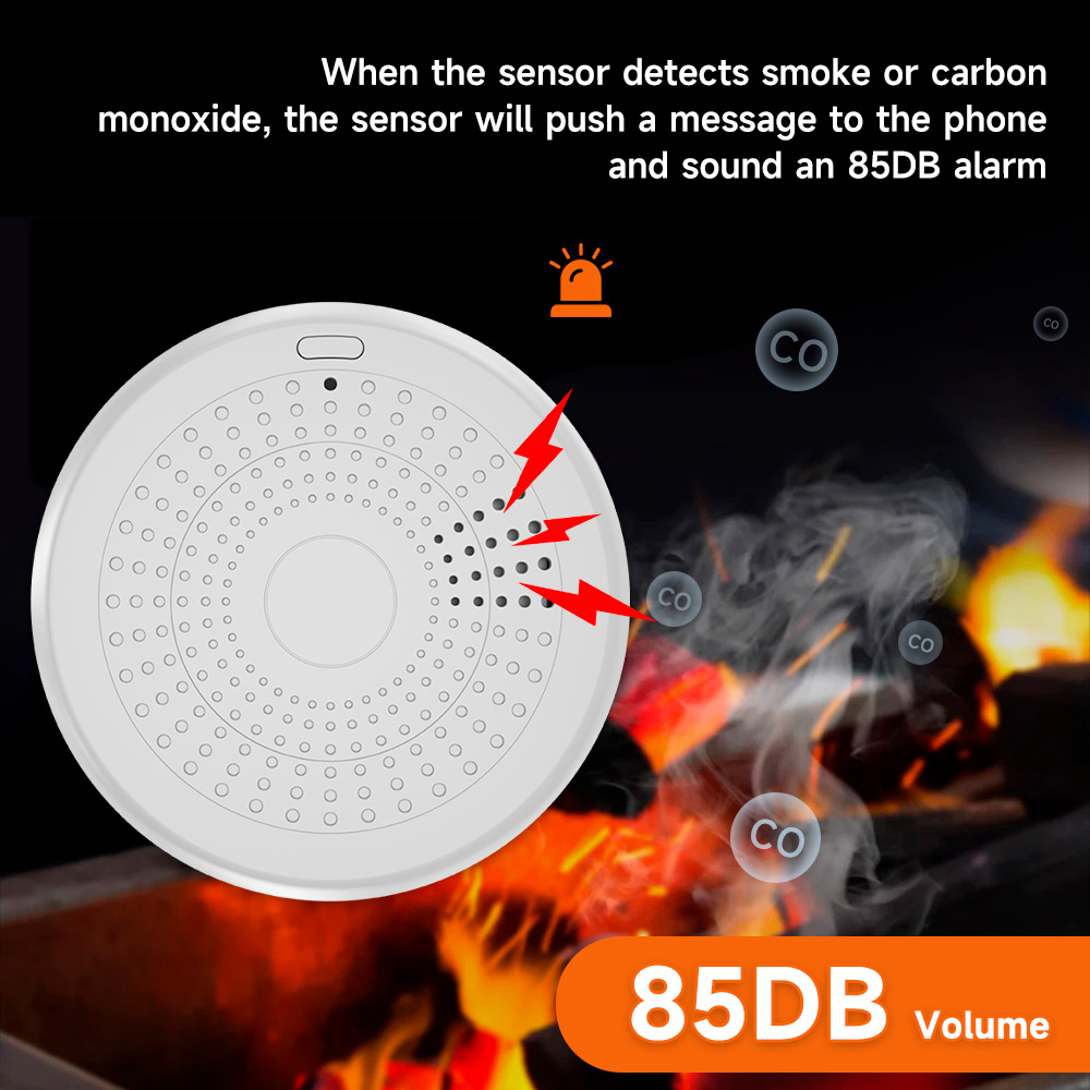 Tuya 2 en 1 WiFi/ZigBee alarma - Zigbee Smoke Sensor Tuya reseña y precio