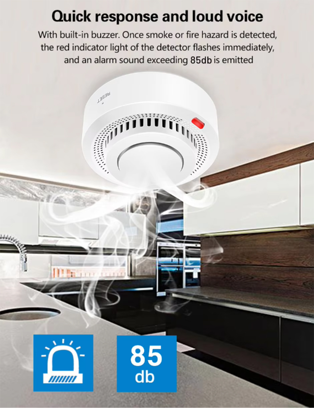 Detector de Humo Inteligente G - Zigbee Smoke Sensor Tuya reseña y precio