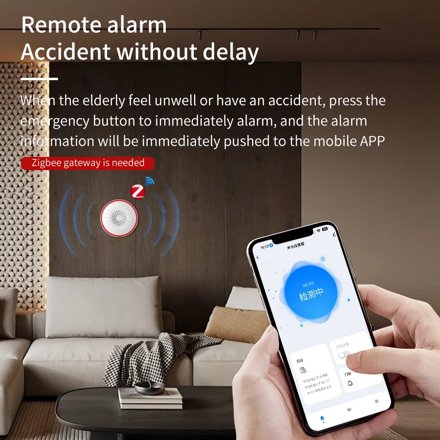 Tuya-Sensor de sirena de alarm - Zigbee Smoke Sensor Tuya reseña y precio