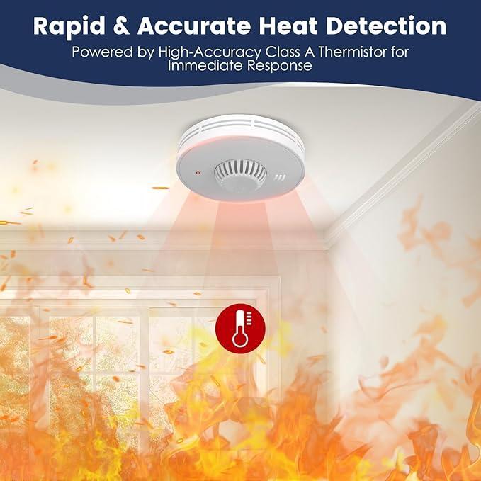 Alarma de humo y calor interco - Smoke Alarm 10 Year Battery reseña y precio